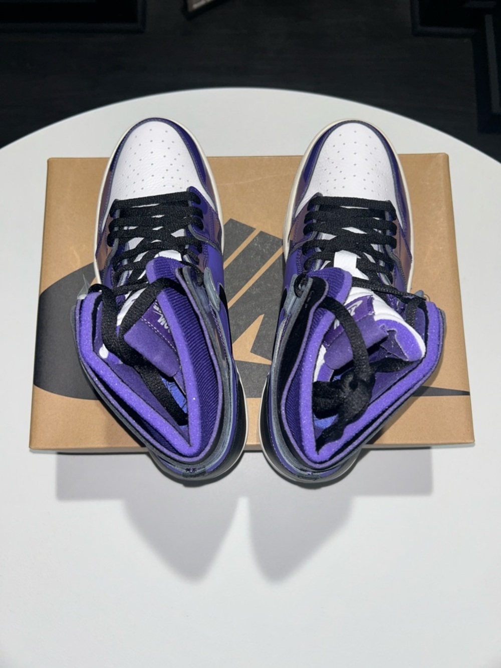 Jordan 1 High Zoom Air CMFT “Purple Patent” Men’s Size 10.5 - Picture 6 of 12